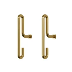 Crochets & Portemanteaux Muraux<MOEBE Crochet mural petit lot de 2, Doré mat