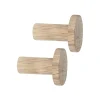 Crochets & Portemanteaux Muraux<Mette Ditmer Crochet Point long, lot de 2, Chêne