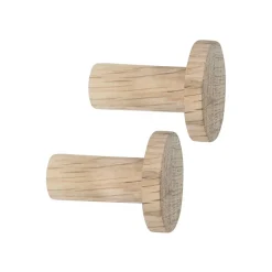 Crochets & Portemanteaux Muraux<Mette Ditmer Crochet Point long, lot de 2, Chêne