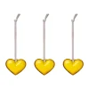 Décorations De Pâques<Iittala Cœur en verre , Jaune, 5 cm, lot de 3