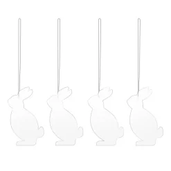 Décorations De Pâques<Cooee Design Décoration de Pâques Easter Deco lièvre Lot de 4, White