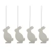 Décorations De Pâques<Cooee Design Décoration de Pâques Easter Deco lièvre Lot de 4, White