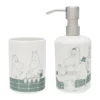 Porte-Brosse À Dents<Moomin Arabia Distributeur de savon et porte-brosse à dents Mumin, Bain vert-blanc