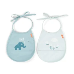 Accessoires Pour Chambre D'Enfants|Accessoires Pour Chambre D'Enfants<Done by deer Ensemble de petits bavoirs Elphee Tiny, lot de 2, Bleu