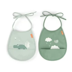 Accessoires Pour Chambre D'Enfants|Accessoires Pour Chambre D'Enfants<Done by deer Ensemble de petits bavoirs Croco, lot de 2, Vert