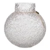Vases<ERNST Vase en verre structuré transparent, Ø29 cm