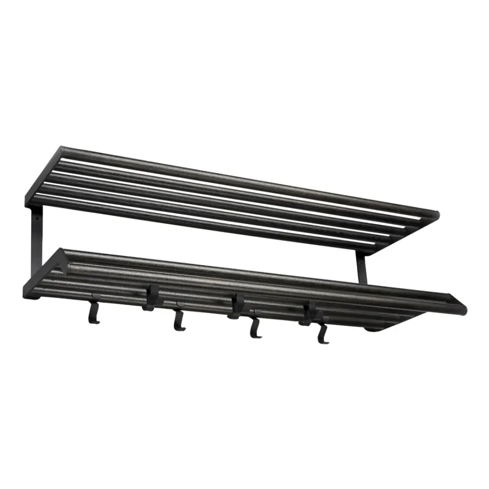 Patères & Étagères<Essem Design Etagère à chapeaux Tamburin 100cm, Chêne peint noir-noir