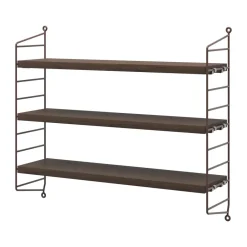 Étagères & Systèmes De Rayonnage<String Etagère murale Pocket, Chêne foncé - brun foncé