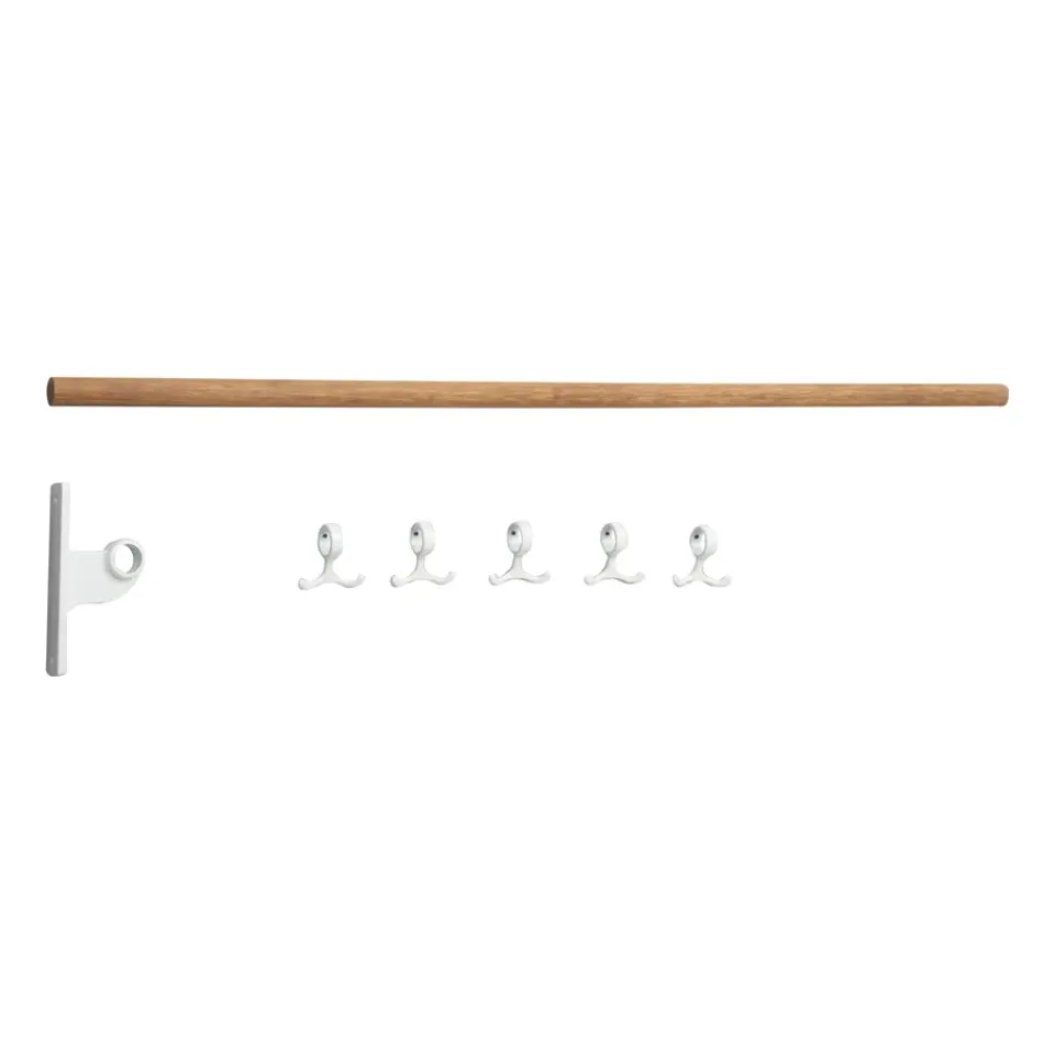 Crochets & Portemanteaux Muraux<Essem Design Extension de crochets Nostalgi, Bambou-blanc