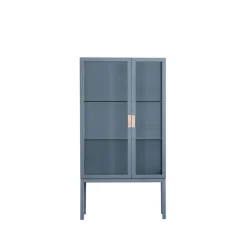 Vitrines & Présentoirs<Asplund Frame Semi Vitrine, nordic blue, poignée en cuir naturel