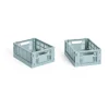 Paniers De Rangement<HAY Colour Crate Mini 13x17 cm, lot de 2, Dusty blue