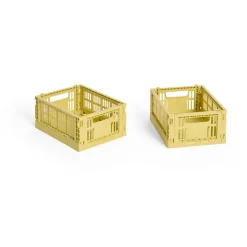 Paniers De Rangement<HAY Colour Crate Mini 13x17 cm, lot de 2, Dusty yellow