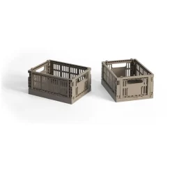 Paniers De Rangement<HAY Colour Crate Mini 13x17 cm, lot de 2, Warm grey