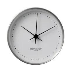 Horloges Murales<Georg Jensen Horloge murale Koppen blanc-acier inoxydable, Ø 10 cm
