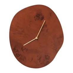 Horloges Murales<Ferm Living Horloge murale Melt 28x33 cm, Dark stained burl