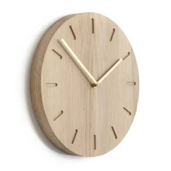 Horloges Murales<Applicata Horloge murale Watch Out en chêne, chêne-laiton