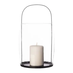 Photophores<ERNST Lanterne à bougie Ø16x30 cm, Noir