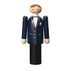 Figurines En Bois<Kay Bojesen Denmark Le marié de Kay Bojesen, Blue-noir-blanc, 12 cm