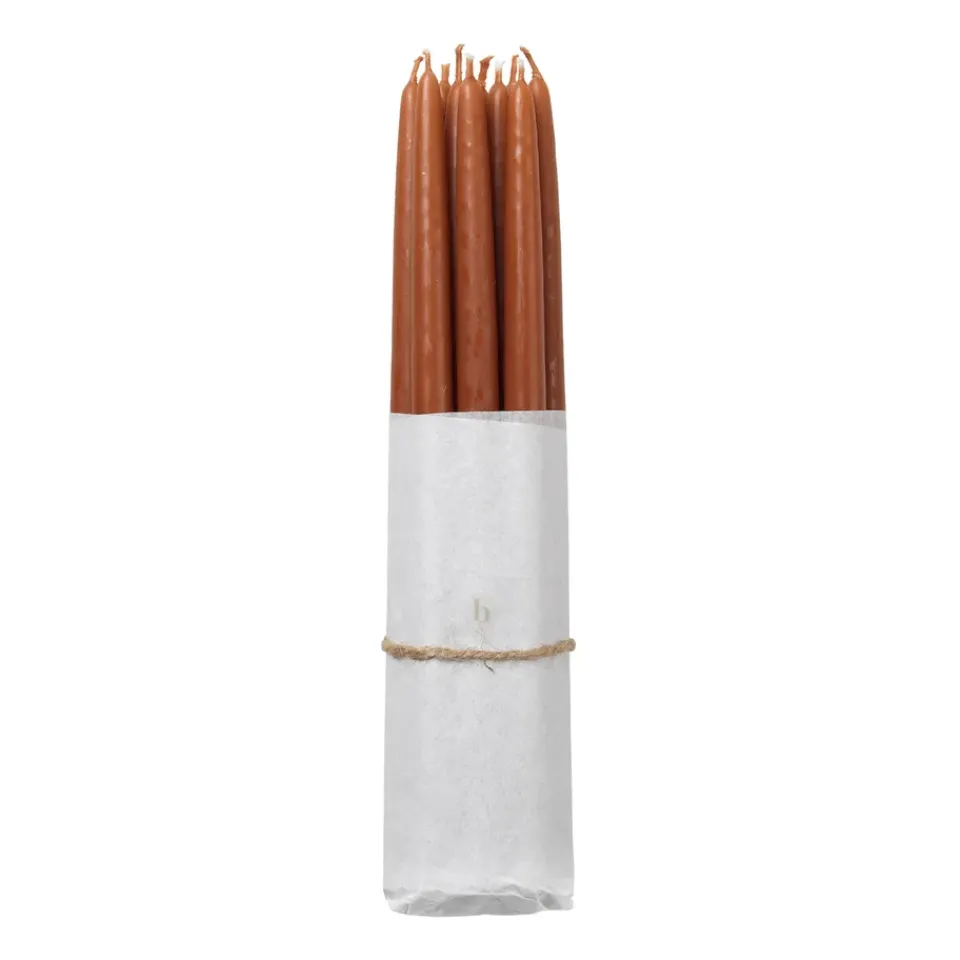 Bougies<Broste Copenhagen Lot de 10 bougies anciennes trempées , Terracotta