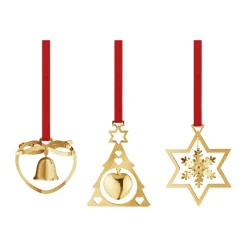 Décorations De Noël<Georg Jensen Mini mobile 2024 3 pièces, Plaqué or