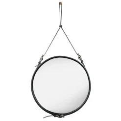 Miroirs Muraux|Miroirs Ronds<GUBI Miroir Adnet Circulaire M, Noir
