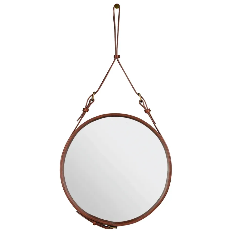 Miroirs Ronds|Miroirs Muraux<GUBI Miroir Adnet Circulaire M, Marron
