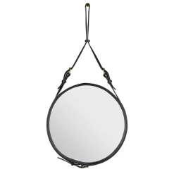 Miroirs Muraux|Miroirs Ronds<GUBI Miroir Adnet Circulaire S, noir