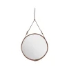 Miroirs Ronds|Miroirs Muraux<GUBI Miroir Adnet rond, brown, large