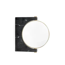 Miroirs Ronds|Miroirs Muraux<Audo Copenhagen Miroir Pepe Marble, marbre noir, suspendu au mur