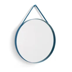 Miroirs Ronds|Miroirs Muraux<HAY Miroir Strap Mirror Ø70 cm, Blue