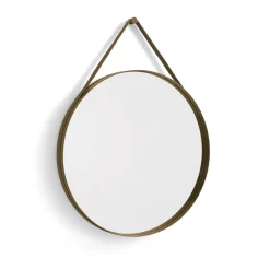 Miroirs Ronds|Miroirs Muraux<HAY Miroir Strap Mirror Ø70 cm, Light brown