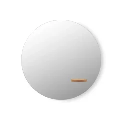 Miroirs Ronds|Miroirs Muraux<A2 Miroir You, chêne huilé