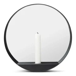 Miroirs Ronds|Miroirs Muraux<Gejst Miroir/Bougeoir Glim Ø28 cm, Noir