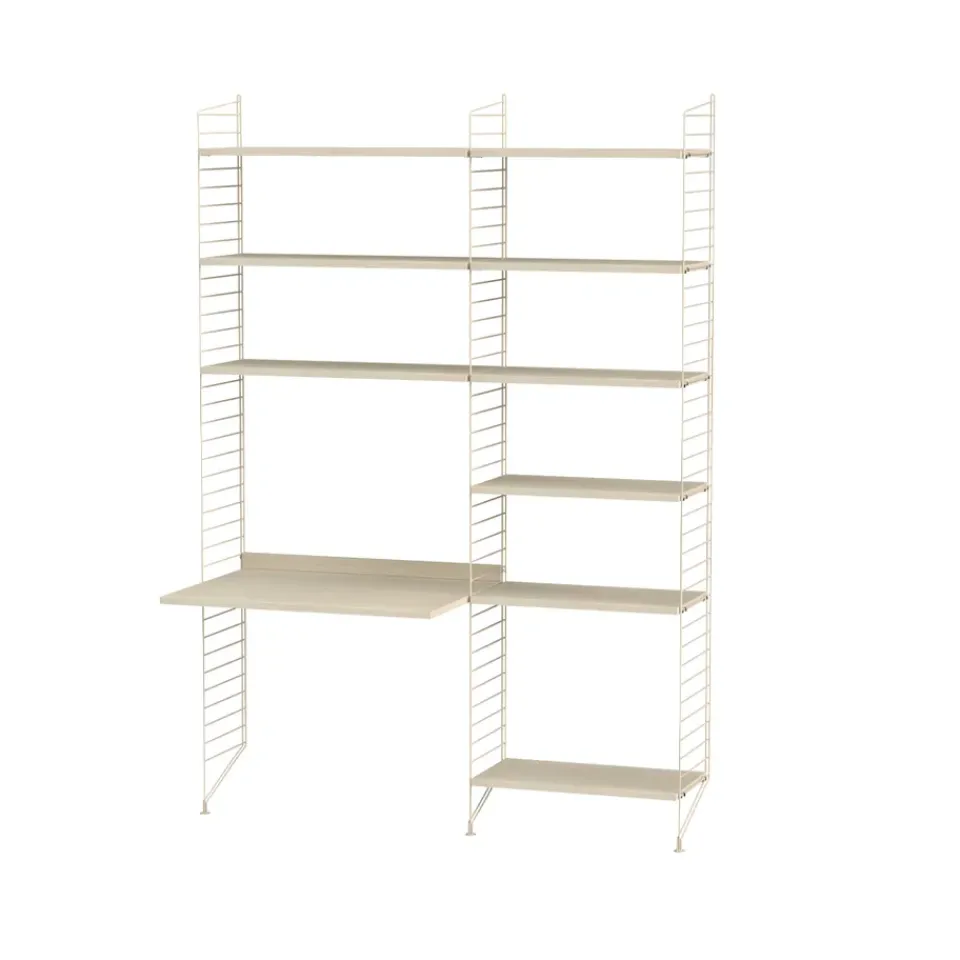 Rangements Pour Les Chambres D'Enfants<String Montant d'étagère , beige, 200x30 cm, lot de 2