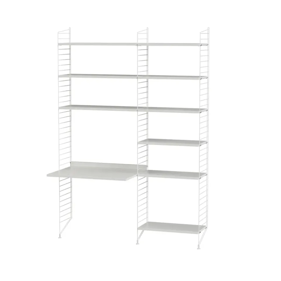 Étagères & Systèmes De Rayonnage<String Montant d'étagère , blanc, 200x30 cm, lot de 2