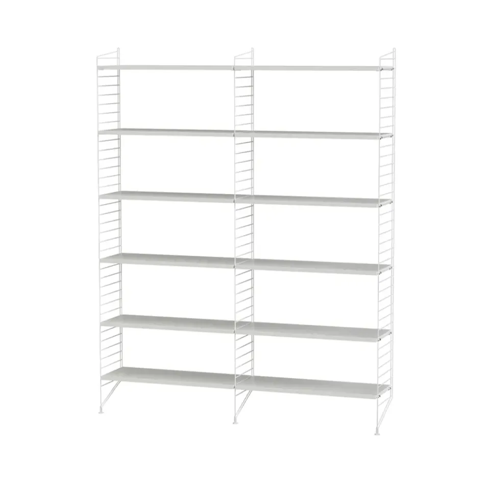 Étagères & Systèmes De Rayonnage<String Montant d'étagère , blanc, 200x30 cm, lot de 2