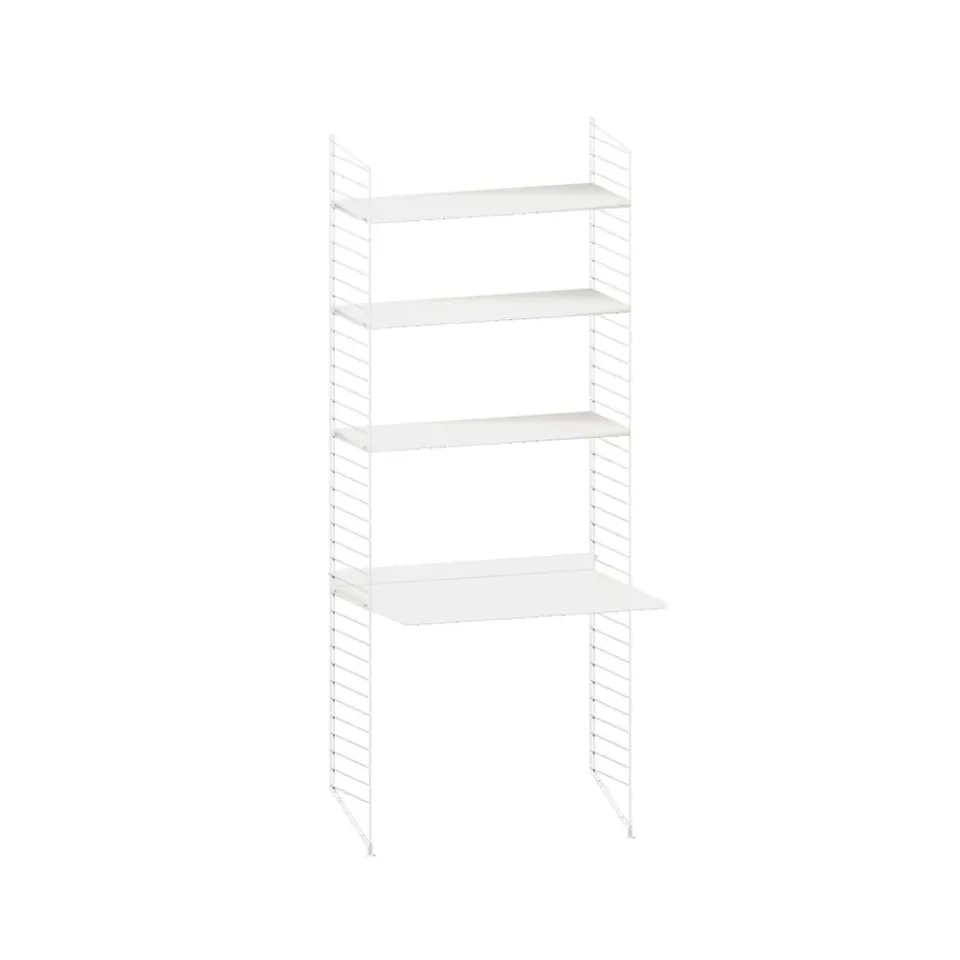 Étagères & Systèmes De Rayonnage<String Montant d'étagère , blanc, 200x30 cm, lot de 2