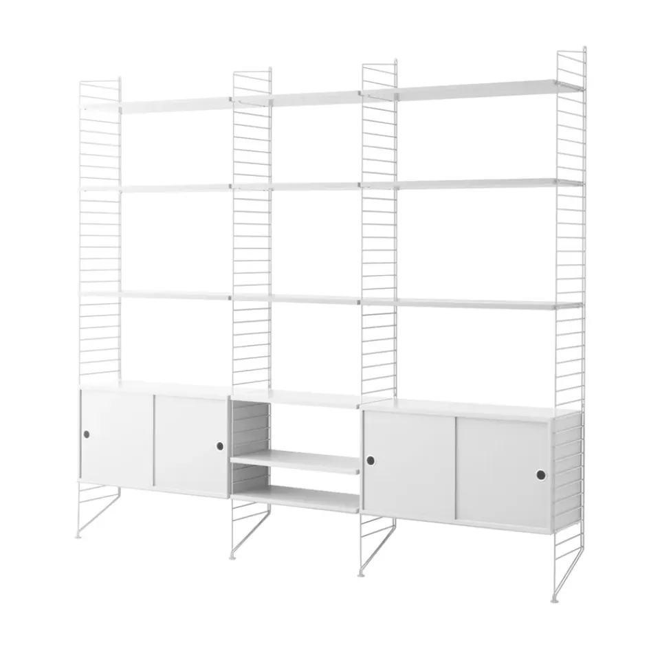 Étagères & Systèmes De Rayonnage<String Montant d'étagère , blanc, 200x30 cm, lot de 2