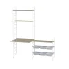 Rangements Pour Les Chambres D'Enfants<String Montant d'étagère , blanc, 200x30 cm, lot de 2