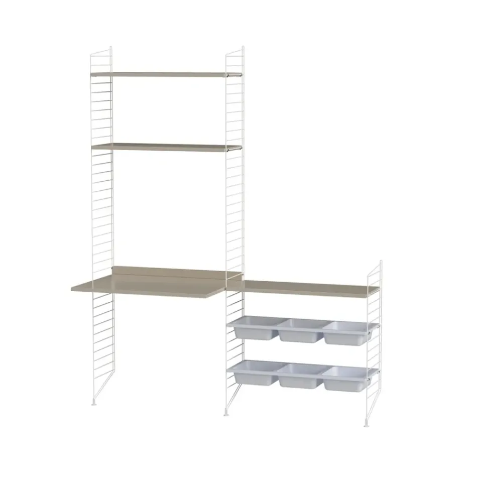 Rangements Pour Les Chambres D'Enfants<String Montant d'étagère , blanc, 200x30 cm, lot de 2