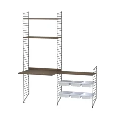 Rangements Pour Les Chambres D'Enfants<String Montant d'étagère , noir, 200x30 cm, lot de 2