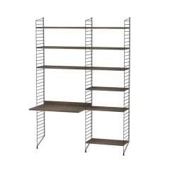 Rangements Pour Les Chambres D'Enfants<String Montant d'étagère , noir, 200x30 cm, lot de 2