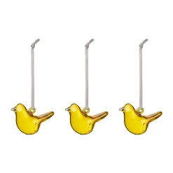 Décorations De Pâques<Iittala Oiseau en verre , Jaune, mini, lot de 3
