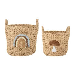 Rangements Pour Les Chambres D'Enfants|Paniers De Rangement<Bloomingville Panier de rangement à poignées Agnes 2 pièces, Arc-en-ciel-champignon