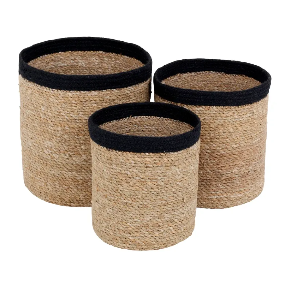 Paniers De Rangement<Dixie Panier de rangement Emil Lot de 3 small, Nature-noir
