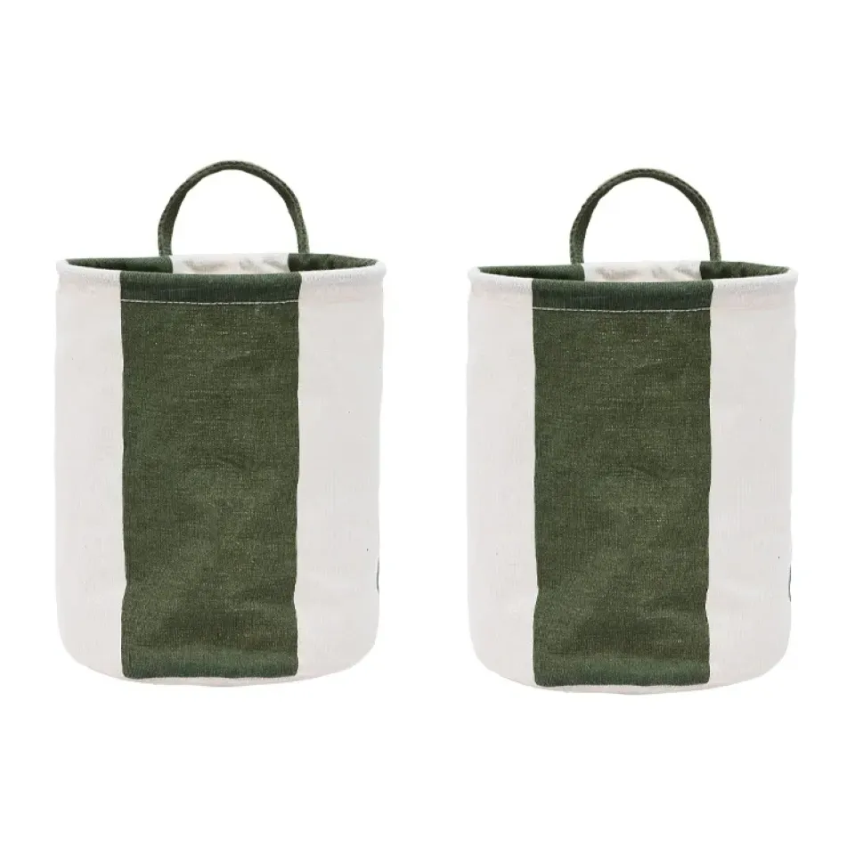 Paniers De Rangement<OYOY Panier de rangement Kara small Ø18x22 cm 2 pièces, Dark Green
