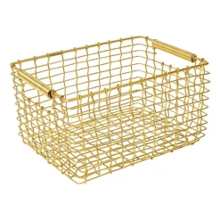 Paniers De Rangement<KORBO Panier de rangement Rectangular 15, Laiton