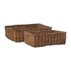 Paniers De Rangement<ERNST Panier 2 pièces, Marron foncé