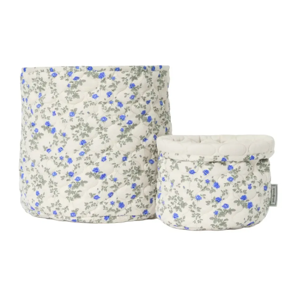 Paniers De Rangement|Rangements Pour Les Chambres D'Enfants<Garbo&Friends Panier matelassé Dainty Satin, 2 pièces, Ø20x20 cm + Ø30x30 cm