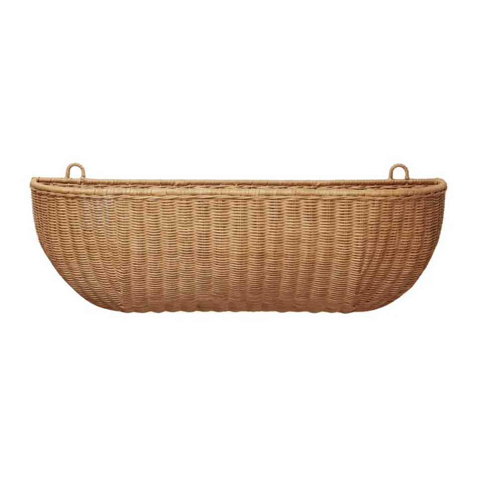 Paniers De Rangement<Ferm Living Panier mural Braided wall pocket 25x75 cm, Natural